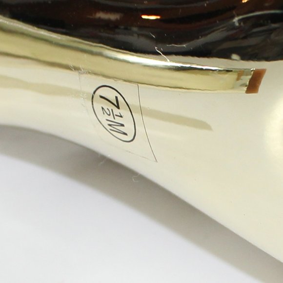 Silver Slipper Metailic Gold Sparkle Heels - Picture 4 of 6